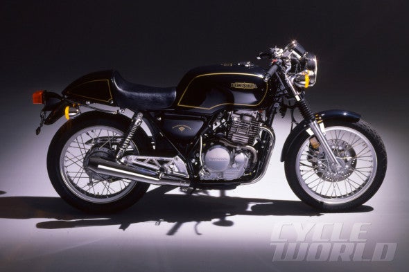 Honda’s answer to the “classic 500cc British single,” the GB500 Tourist Trophy.