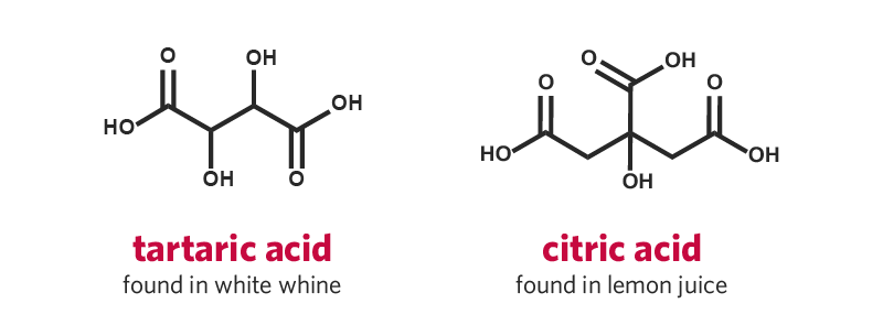 tartaric acid and citric acid
