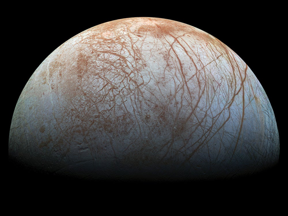Ice Moon Cracks lining Europa