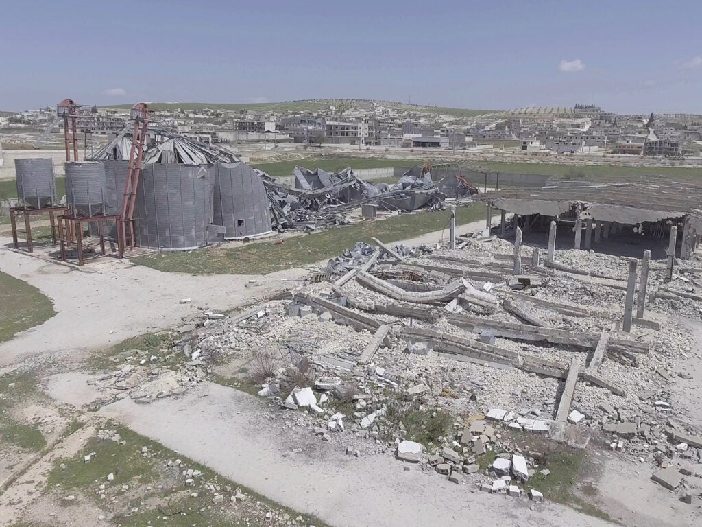 destroyed site in Khan Shaykhun