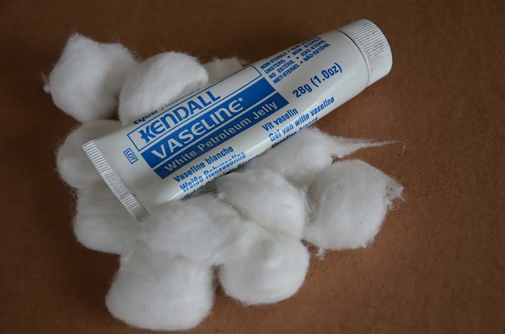 cotton balls and kendall vaseline