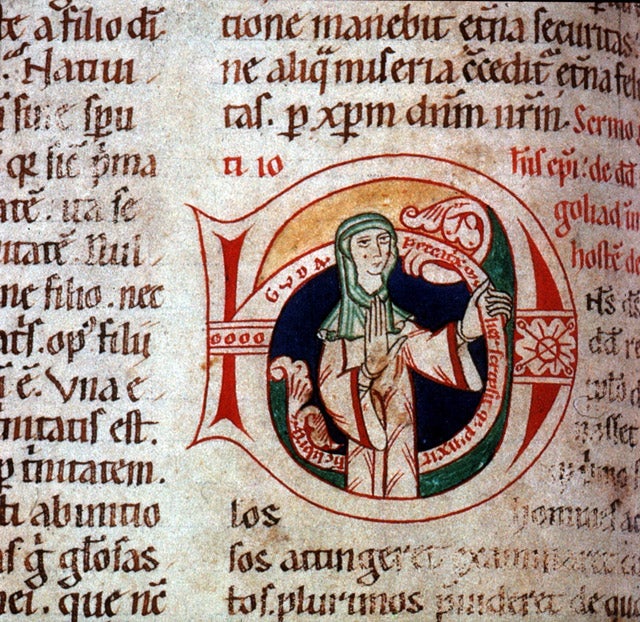 Illuminated manuscript nun art