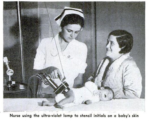 UV Lamp Brands Babies: December 1938