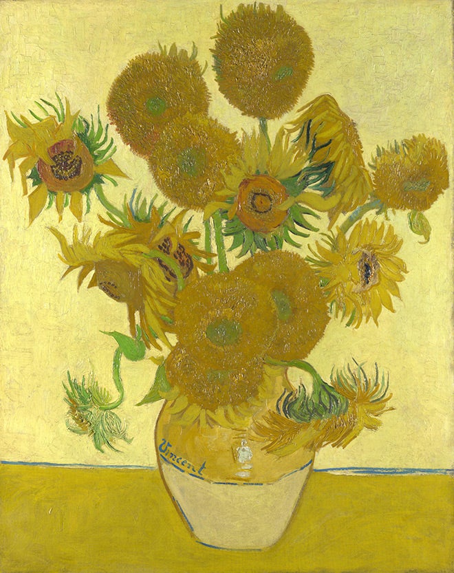 Van Gogh sunflowers painting