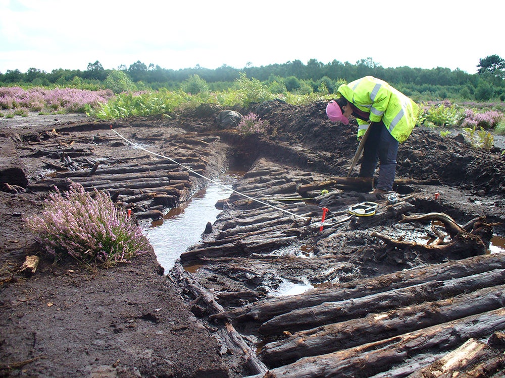 Excavating a trackway on Hatfield Moors