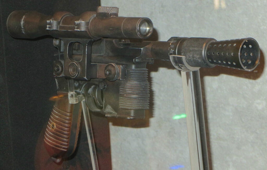 Han Solo’s BlasTech DL-44 heavy blaster pistol