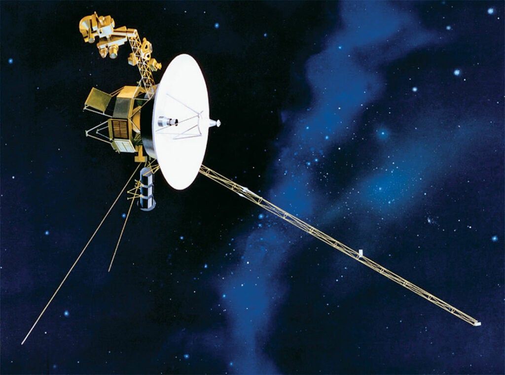 voyager spacecraft in space