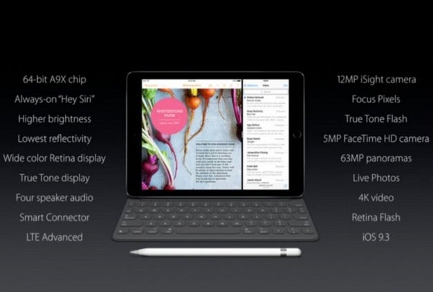 The new features of the 9.7-inch iPad Pro.