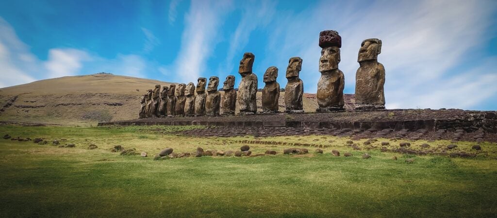 Statues on Easter Island.