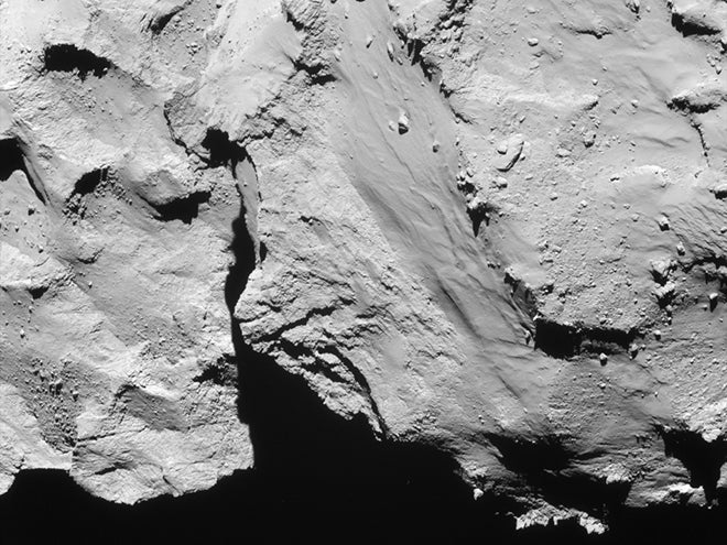 comet close up from rosetta mission