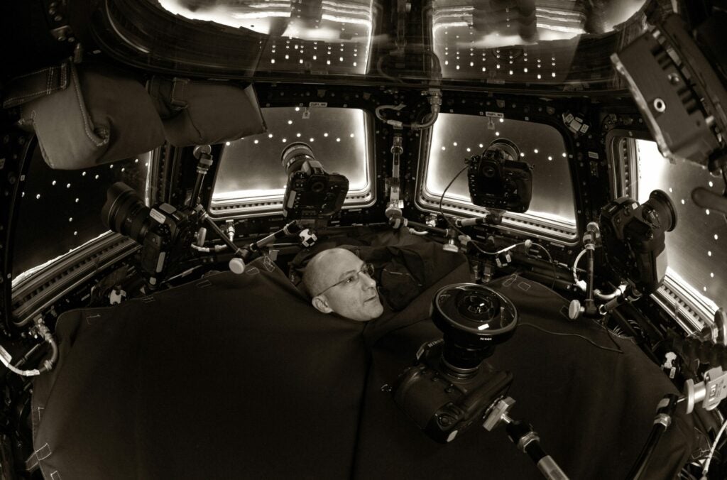 Self-portrait of Don Pettit in the space station cupola