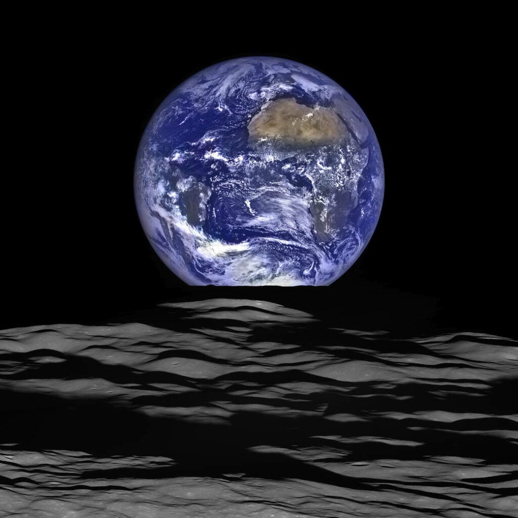 shot of the Earth from the LRO spacecraft