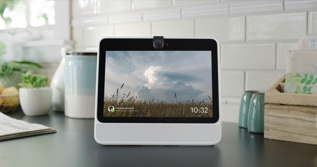 Facebook Portal with lens cover