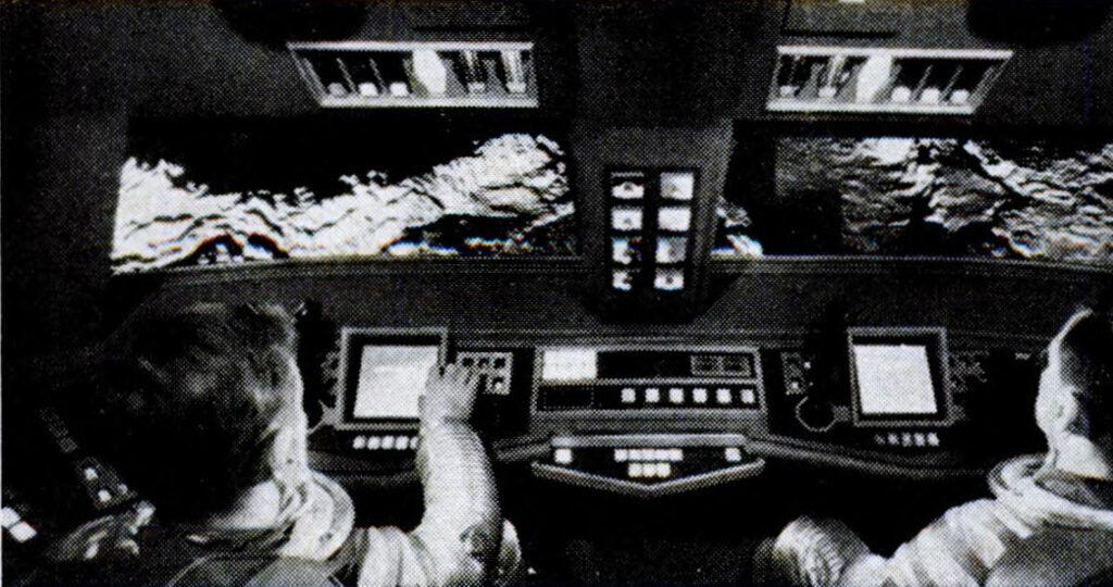 Command deck of the lunar bus