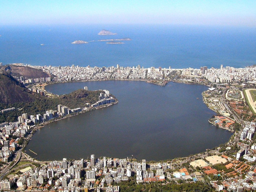 Lagoa Rodrigo de Freitas, the lake on which the US Rowing Team will compete.