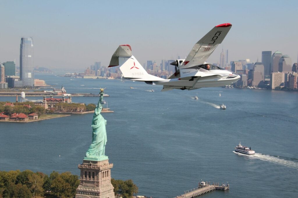 Icon's A5 Flying around lady liberty