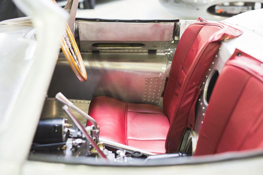 Leather interior of Jaguar's XKSS