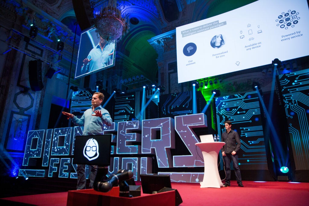 Viv creator Dag Kittlaus talks about the new virtual personal assistant at Pioneers Festival 2016.