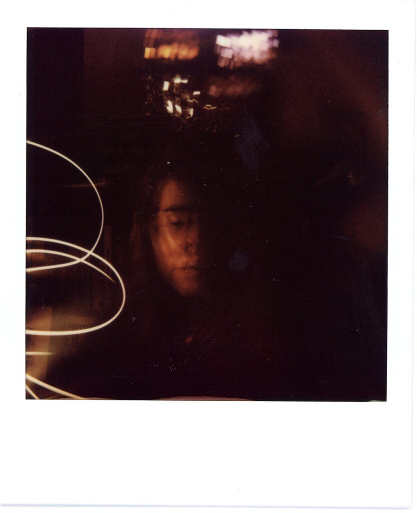 Polaroid Onestep+ sample dark double exposure