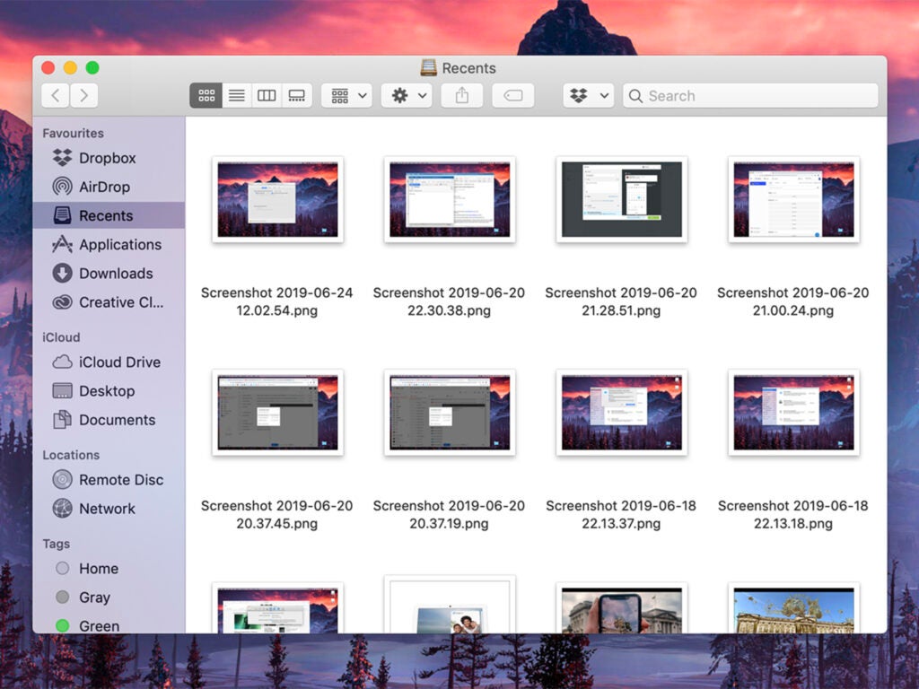 Finder window on macOS showing image files