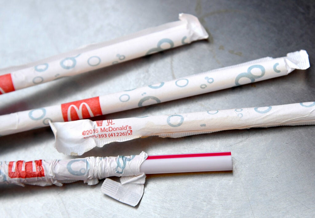 McDonalds plastic straws