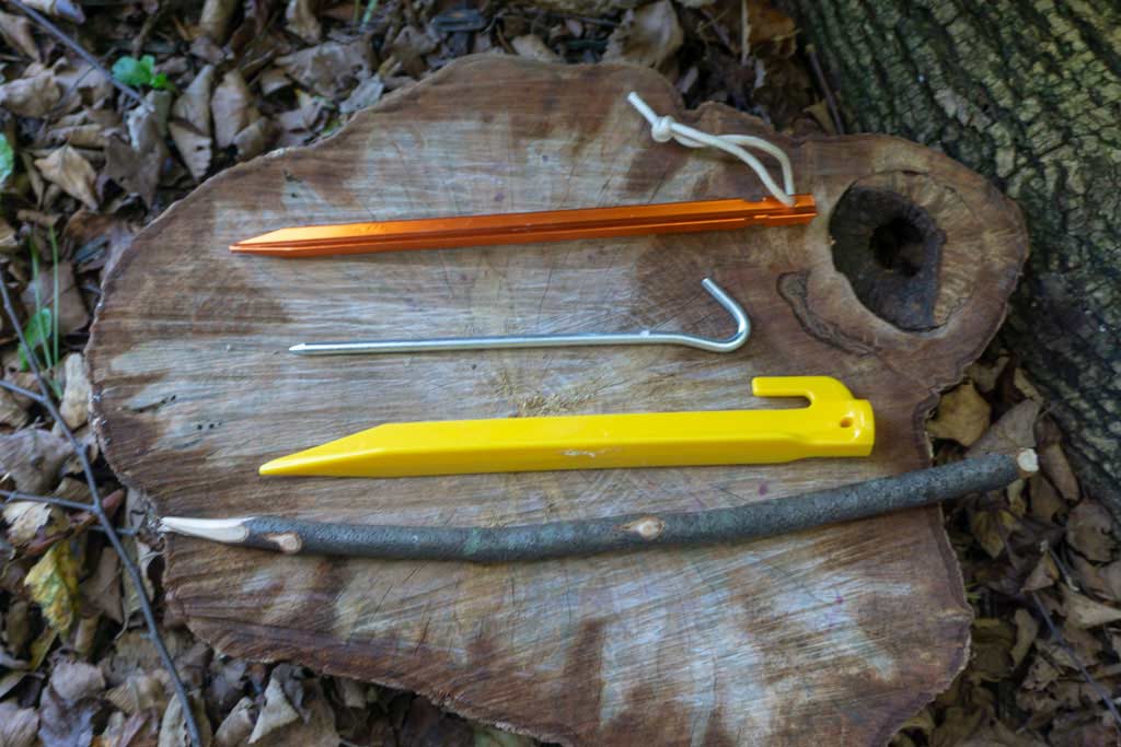 different types of tarp tent stakes