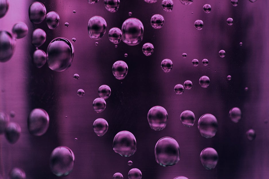 Close up of bubbles