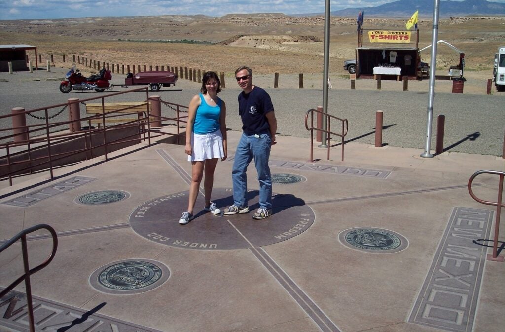 People at the Four Corners monument