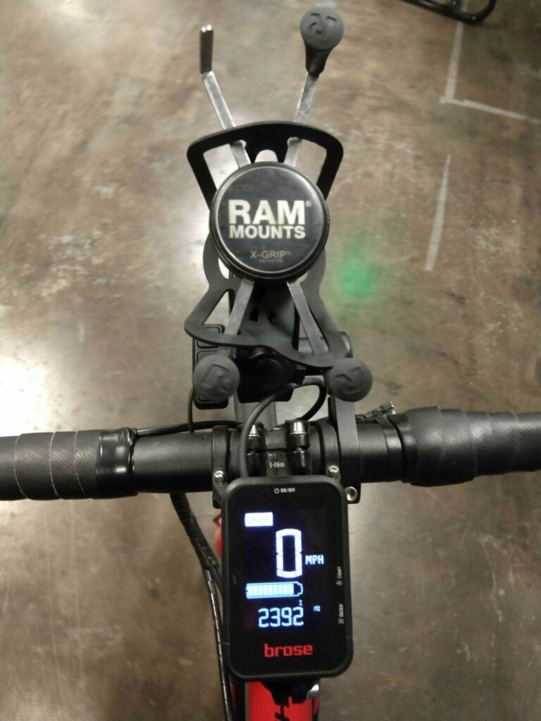 Use a handlebar mount for constant access to your phone.