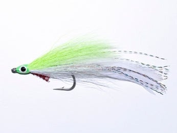 A small white fly lure.