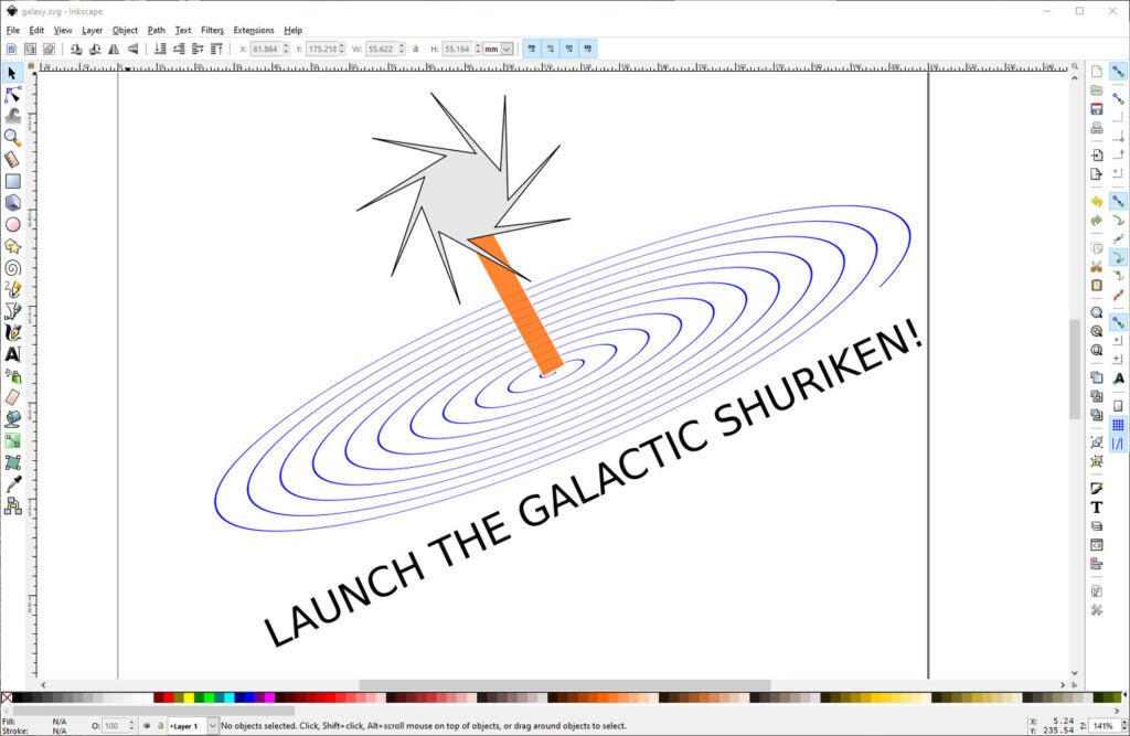 a screenshot of a drawing in Inkscape