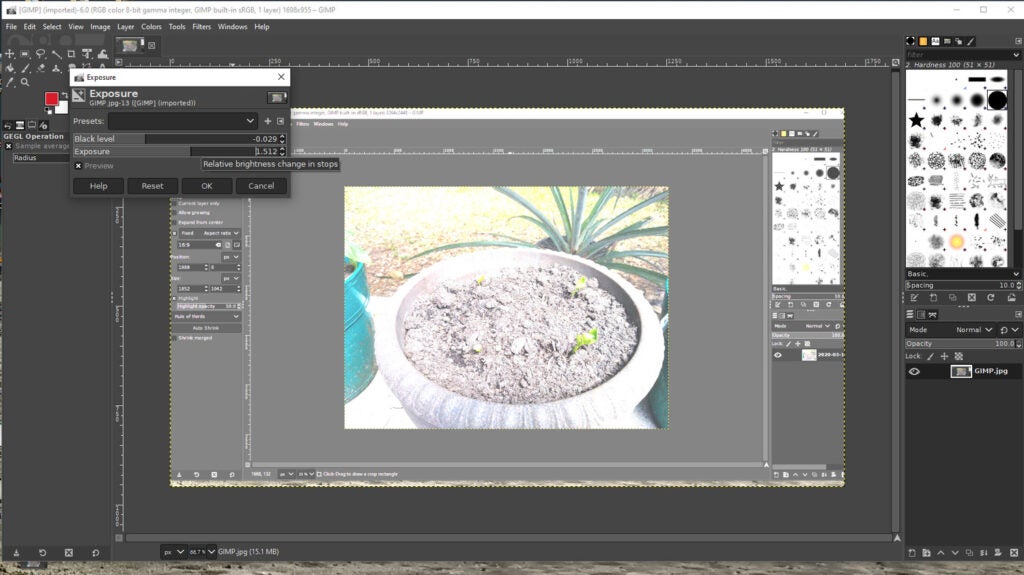 a screenshot of the GIMP image-editing program