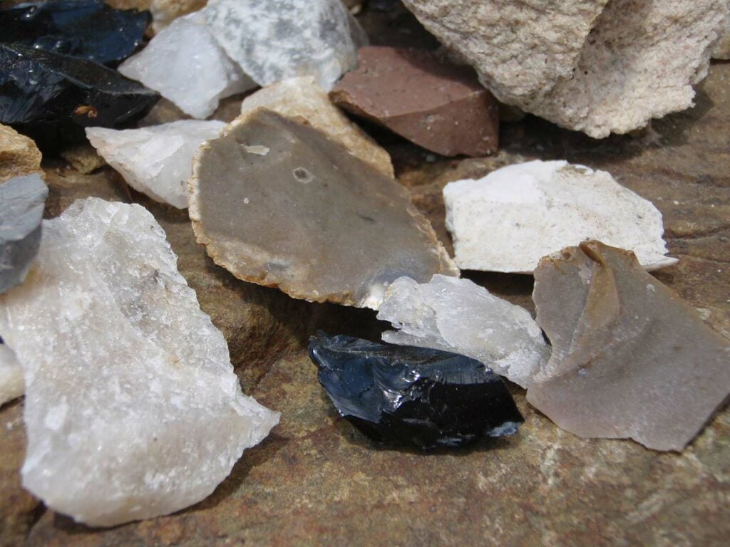 Small blades made from stones.
