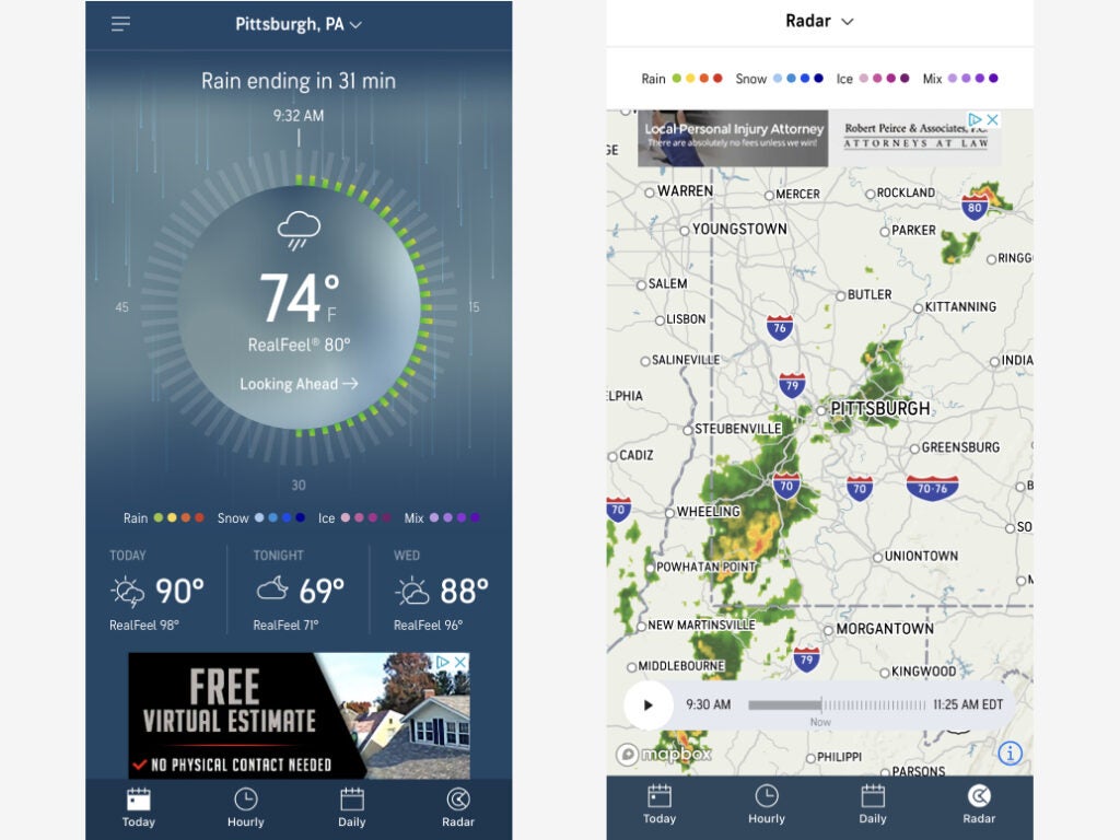AccuWeather's MinuteCast feature earns it recognition as one of the best weather apps on Android or iOS.