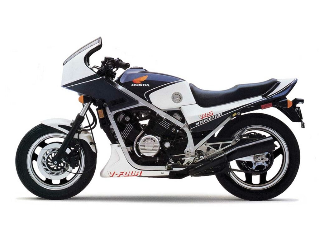 Along with the first-gen Suzuki GSX-R750, the Honda Interceptor, in many ways, is the first iteration of the modern sportbike.